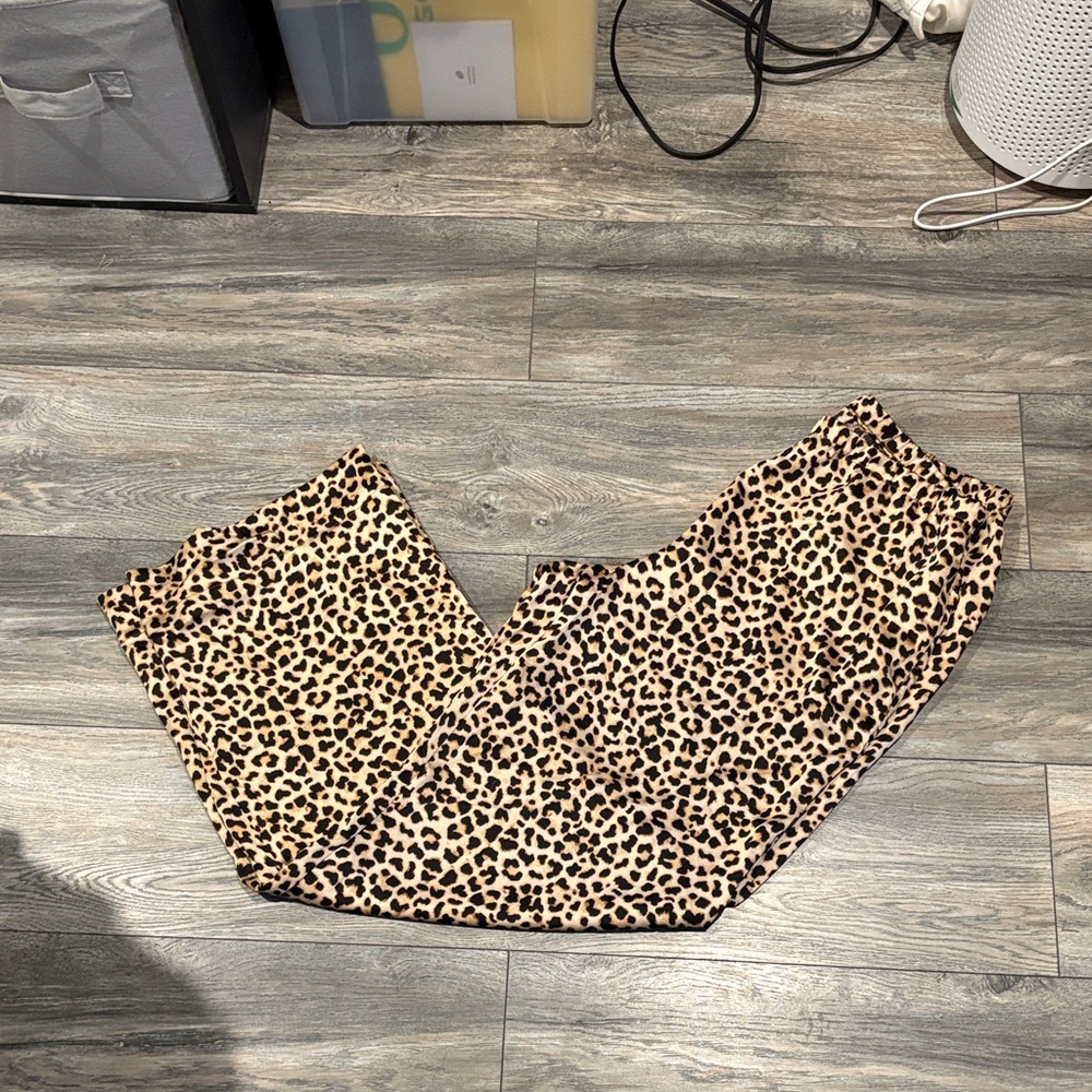 Leopard Print Satin Bottoms